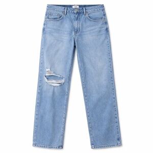 Pistola Mid Rise Distressed Straight Jeans 28 Light Wash